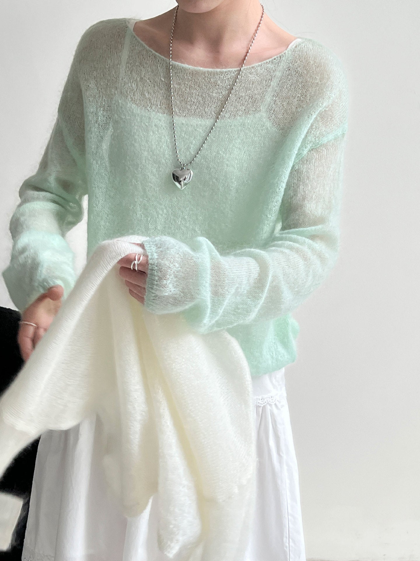 Gentle mohair lazy sweater women's 26 early spring new Korean soft waxy wool knitted sweater