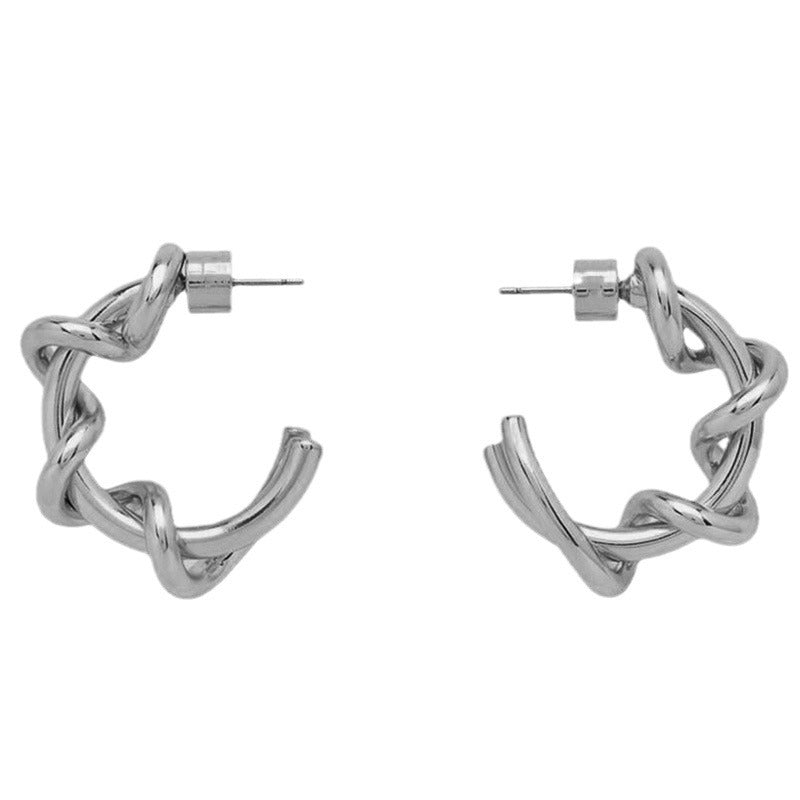 High-end versatile niche minimalist COS earrings cold style earrings