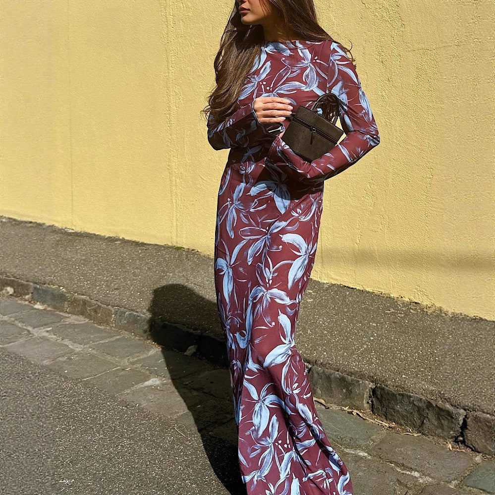 Casual vacation style slim dress