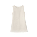 Retro age reduction and thin stacking sleeveless crew neck vest dress women