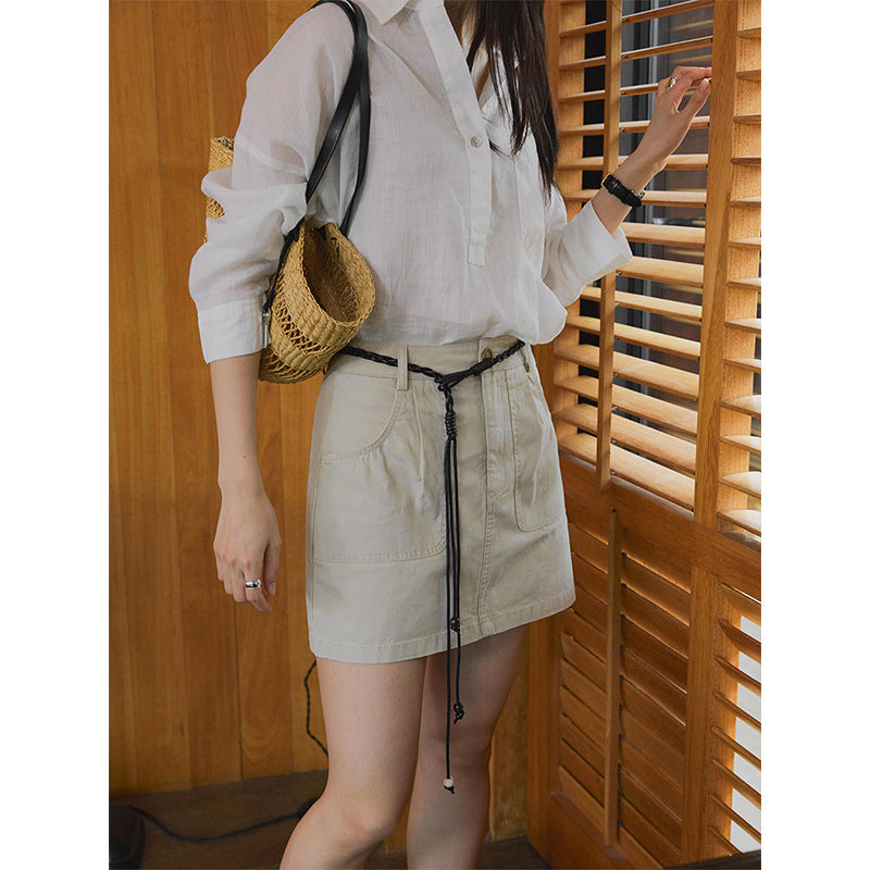 Washing water and grinding old anti-light tooling short skirt, free belt skirt