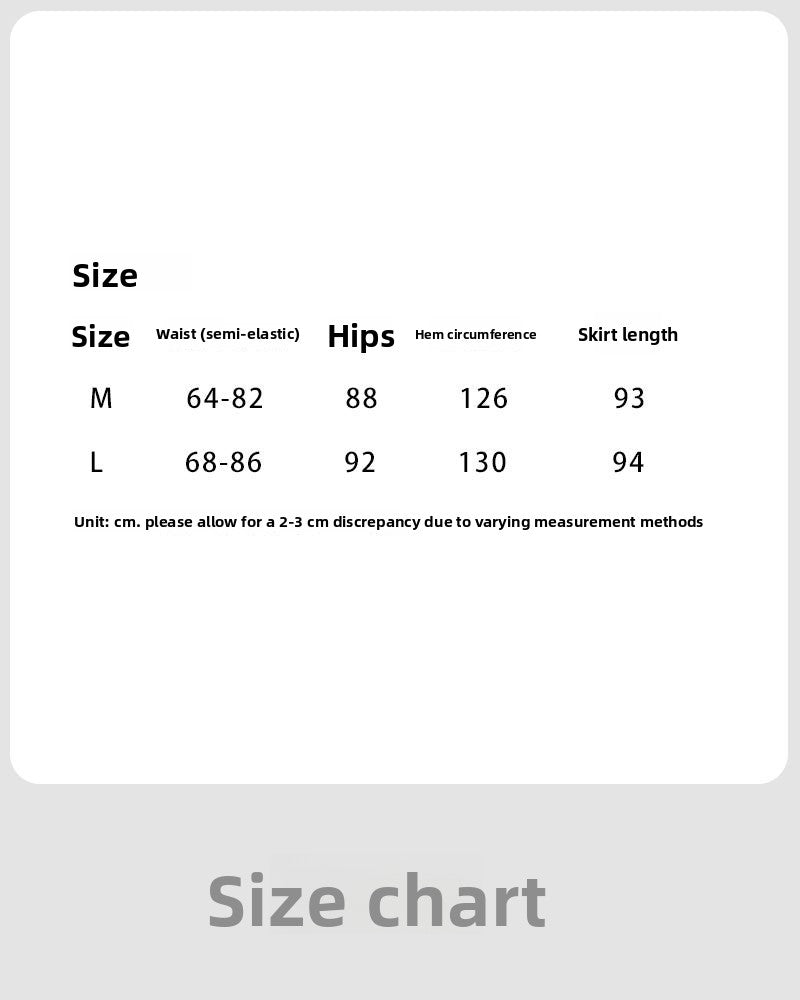 Korean version straight A-shaped skirt summer new high waist drawstring casual long dress hip umbrella skirt