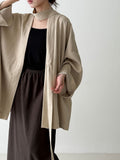 Premium drape~ Temperament high waist straight Tencel skirt autumn versatile and thin skirt