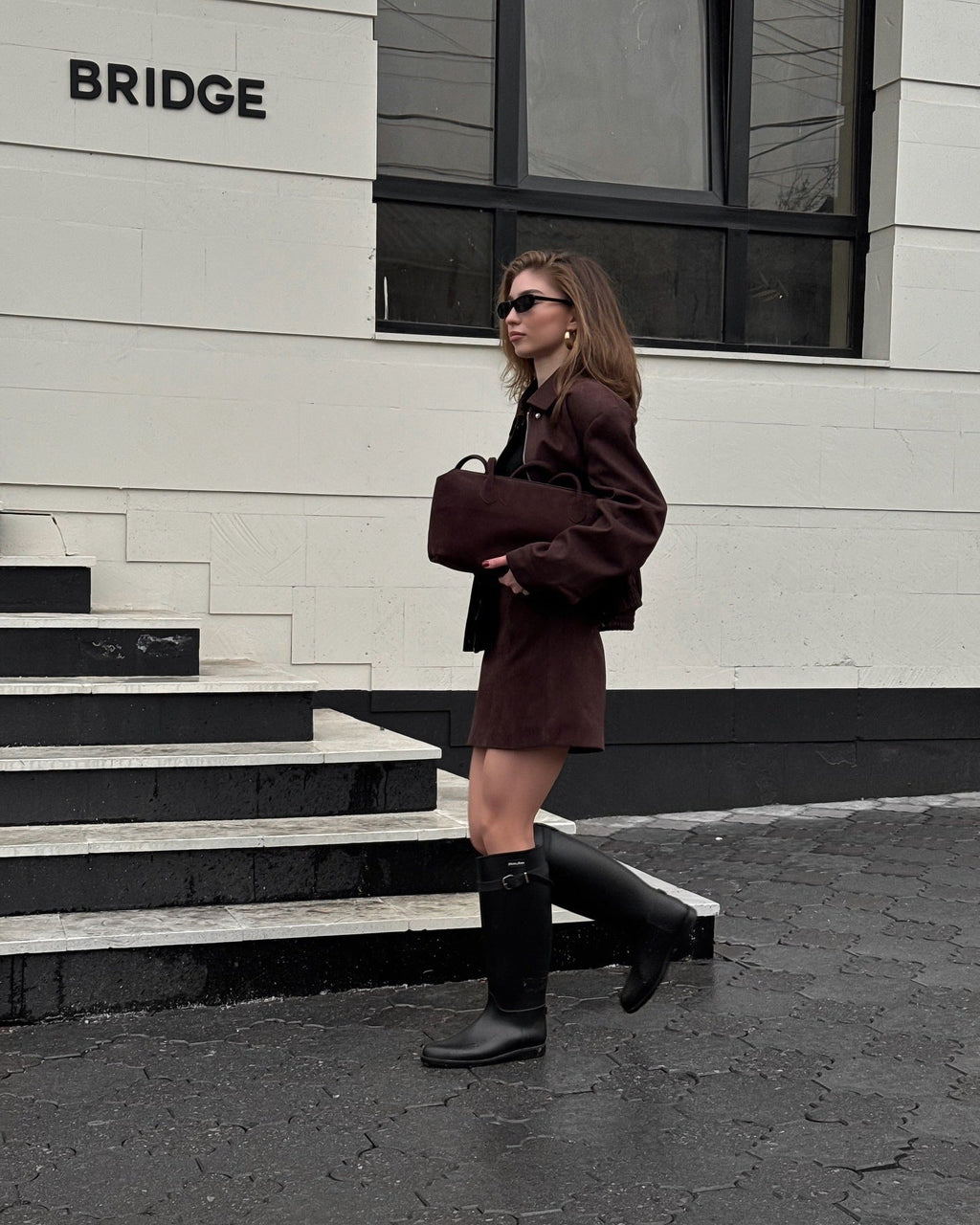 Autumn and winter suit women's lapel loose long-sleeved jacket