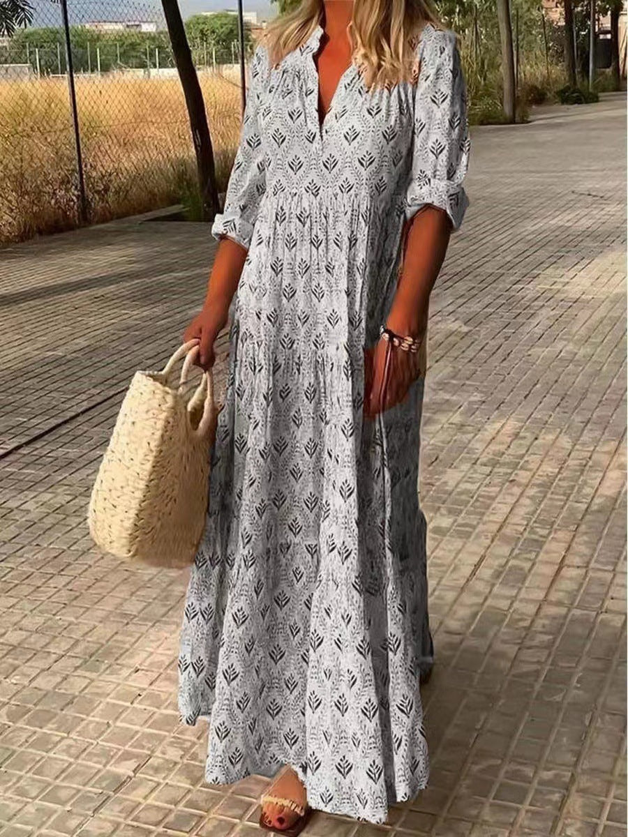 New large size dress summer casual spring summer long dress skirt know how many summers
