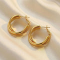 Geometric circle earrings Women's niche design sense Unique temperament earrings Douyin popular high-end earrings