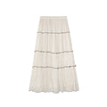 Sweet versatile drape pleated elastic waist skirt