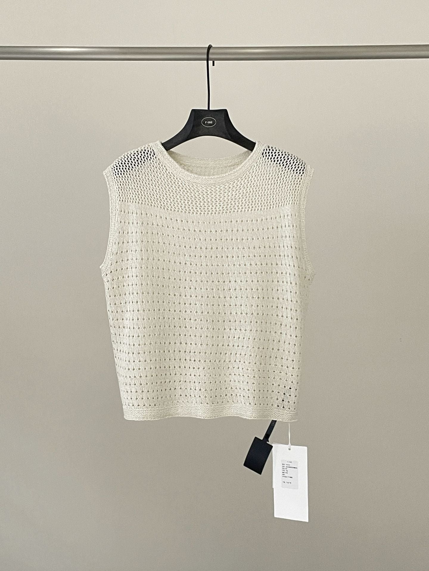 Korean slack sleeveless knitted blouse spring and summer hollow texture loose vest