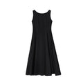 Spring and summer Korean version of temperament commuting high waist backless A word sleeveless dress