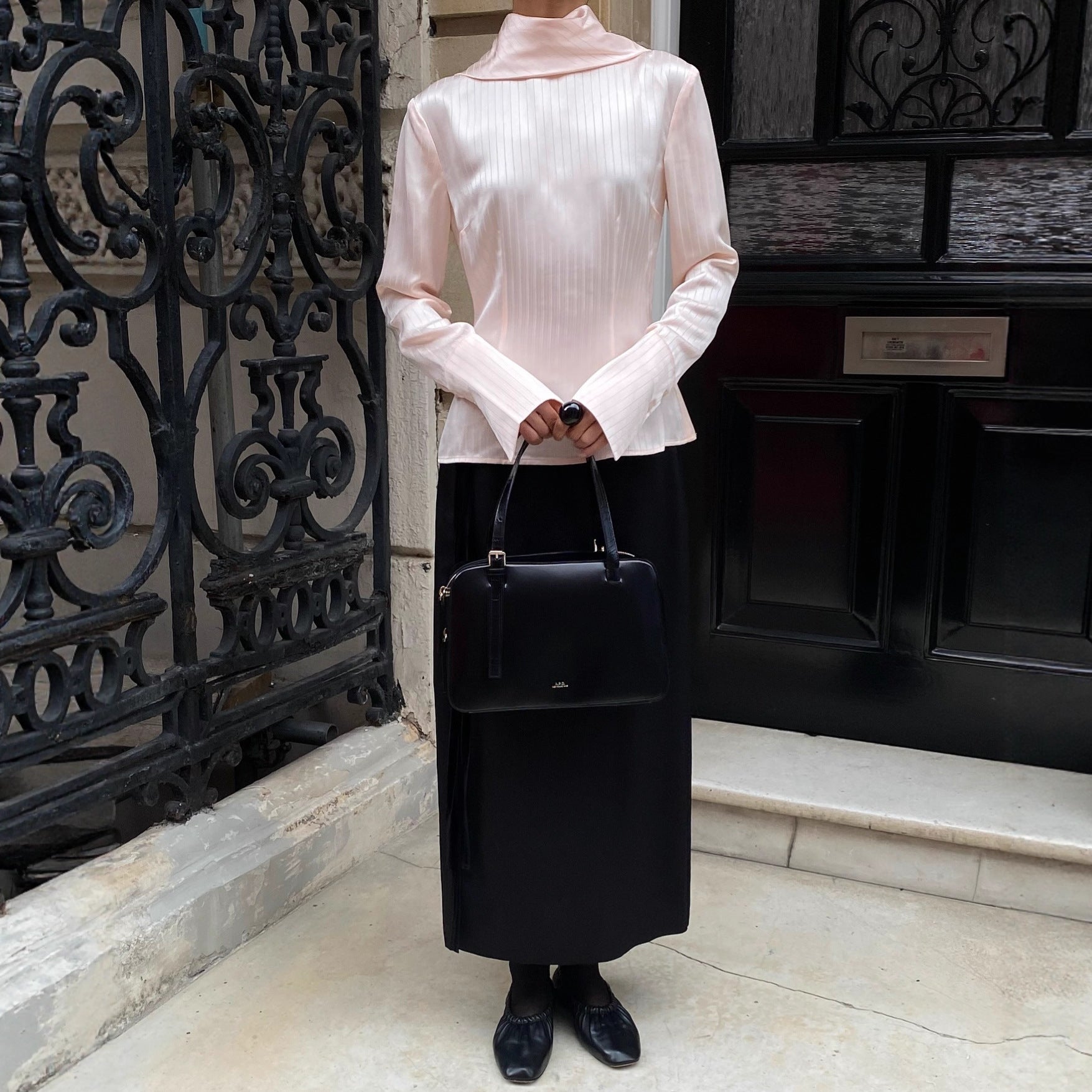Fashion lapel streamer shirt top