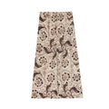 Chunbo Jubilee Tencel ethnic style retro lace-up print wide-leg pants