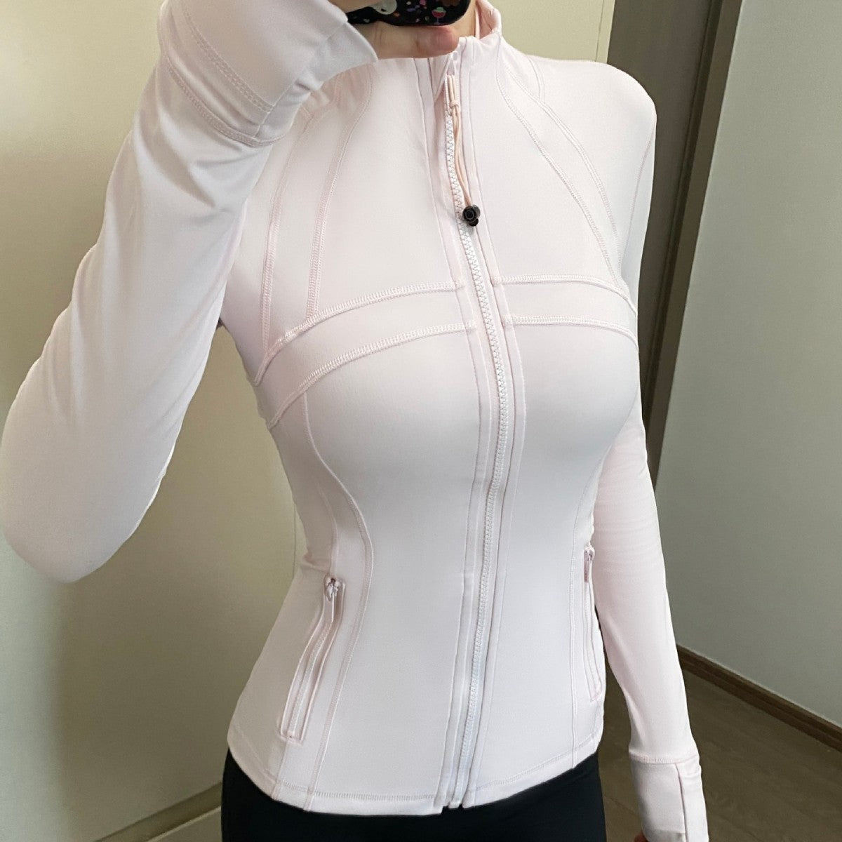 Yoga Jacket Women Long Sleeve Zip-Up Breathable Sports Fitness Top