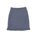 Autumn new casual high-waisted retro plaid ruffle edge relaxed five-point skirt