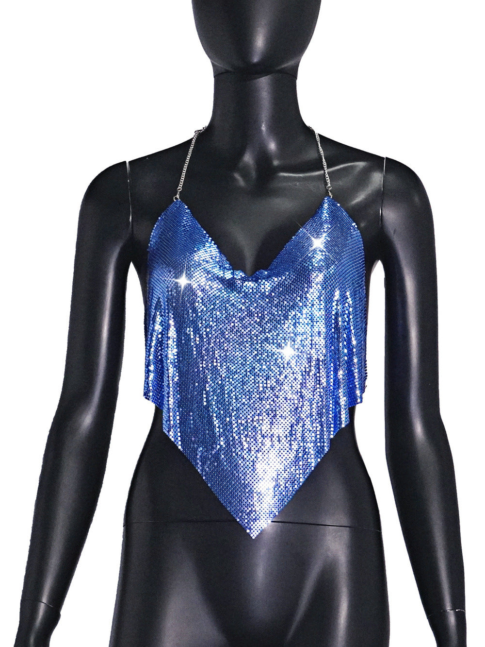 Backless Halter Crop Top
