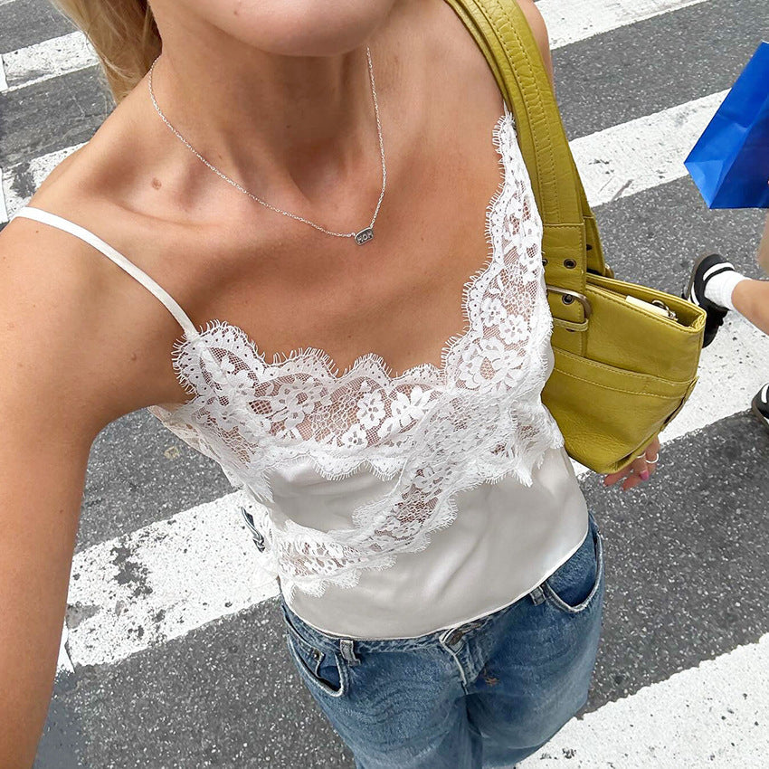 Lace Hollow-Out Cami Top