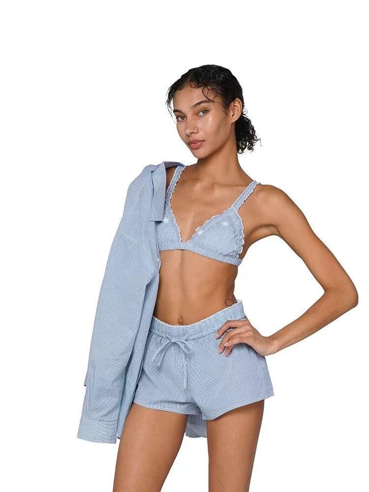 Sexy seaside vacation three-piece breathable set