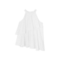 A beautiful halterneck shirt with ruffled edges and sleeveless tops