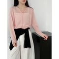 Heavy Industry 100 wool gentle wind soft waxy knitted cardigan women's spring lazy wind sweater