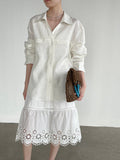 V-Neck Cotton Linen Long Sleeve Cardigan Shirt