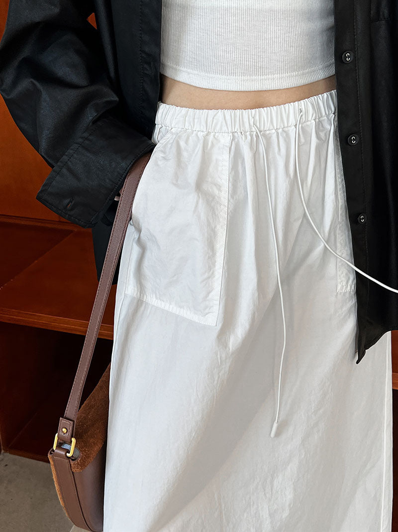 Vintage drawstring tooling skirt
