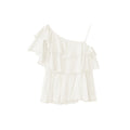 Sweet Irregular Design Tencel Off-Shoulder Suspender Top
