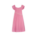 Square Neck Bubble Sleeve Maxi Dress