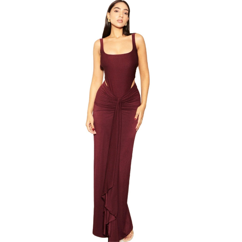 Fashion Hollow Ribbon Pleated Spice Girl onesie skirt two-piece set