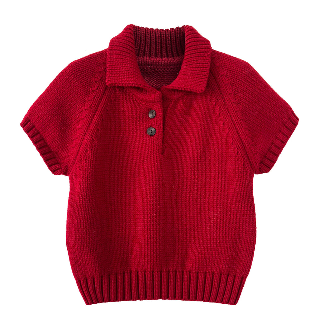 Korean simple Polo neck knitted sweater women's winter new temperament stacked wear thin short-sleeved sweater