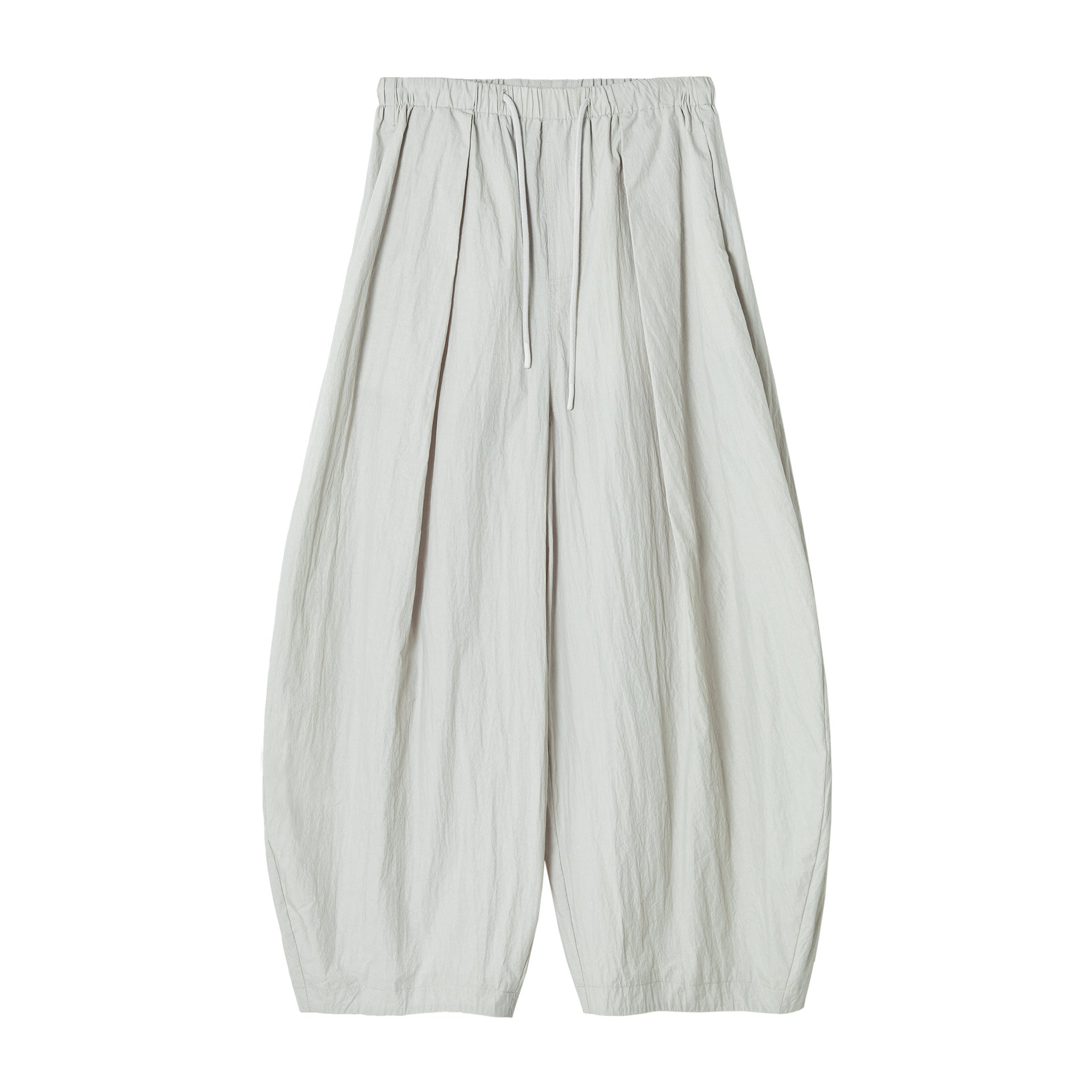 Autumn new relaxed paper wrinkle texture drawstring scimitar casual pants