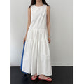 Korean design sleeveless vest dress spring new seaside vacation style long skirt
