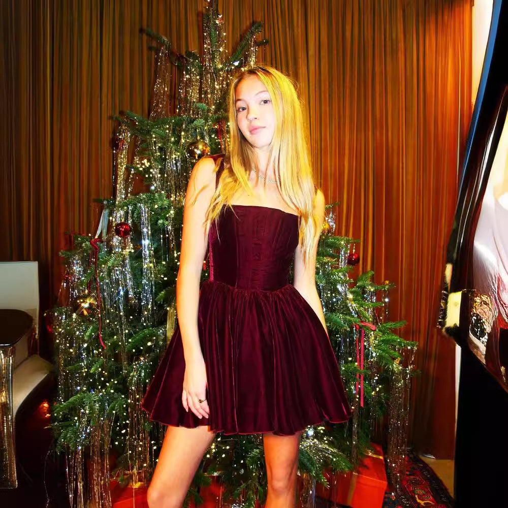 Party line neckline waist dress