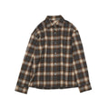 Autumn new casual lapel classic retro cotton versatile plaid medium and long shirt