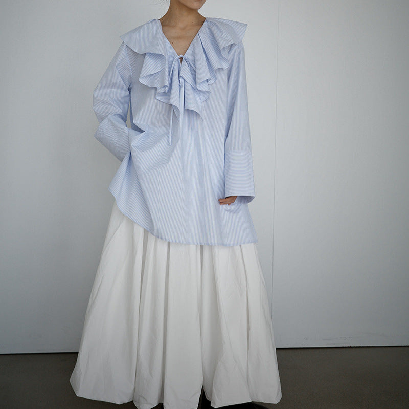 New Japanese loose and thin silhouette top
