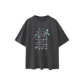 Fun Elk Print Crew Neck Loose Short Sleeve Cotton T-Shirt
