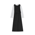 Gentle temperament waist long-sleeved knitted splicing dress