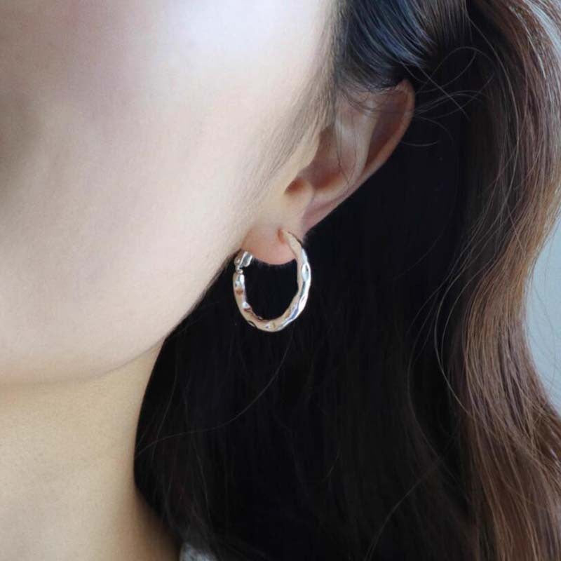 Irregular earrings Internet celebrity prime ring niche earrings fashion versatile high sense earrings women