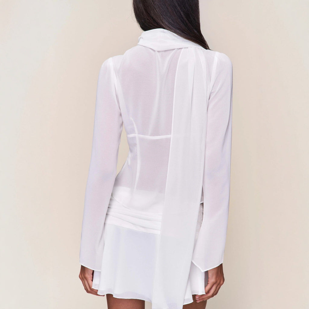 Button Hollow Ribbon Top Shirt Waist Sexy Spice Girl Shirt