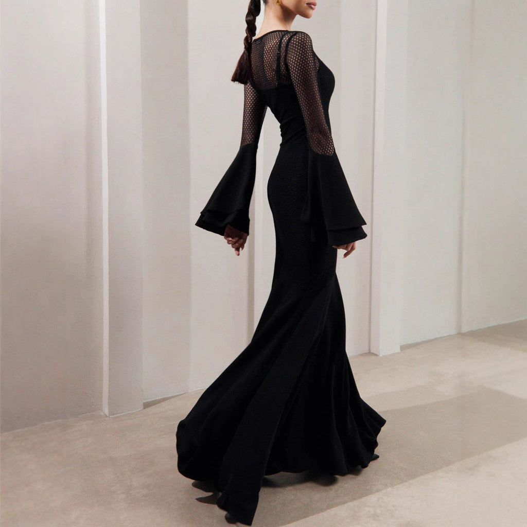 Flared sleeve dress