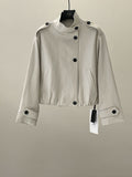 Stand-up collar epaulettes design loose jacket