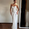 Fashion hottie sexy dress streamer slim beaded bandeau skirt evening dress