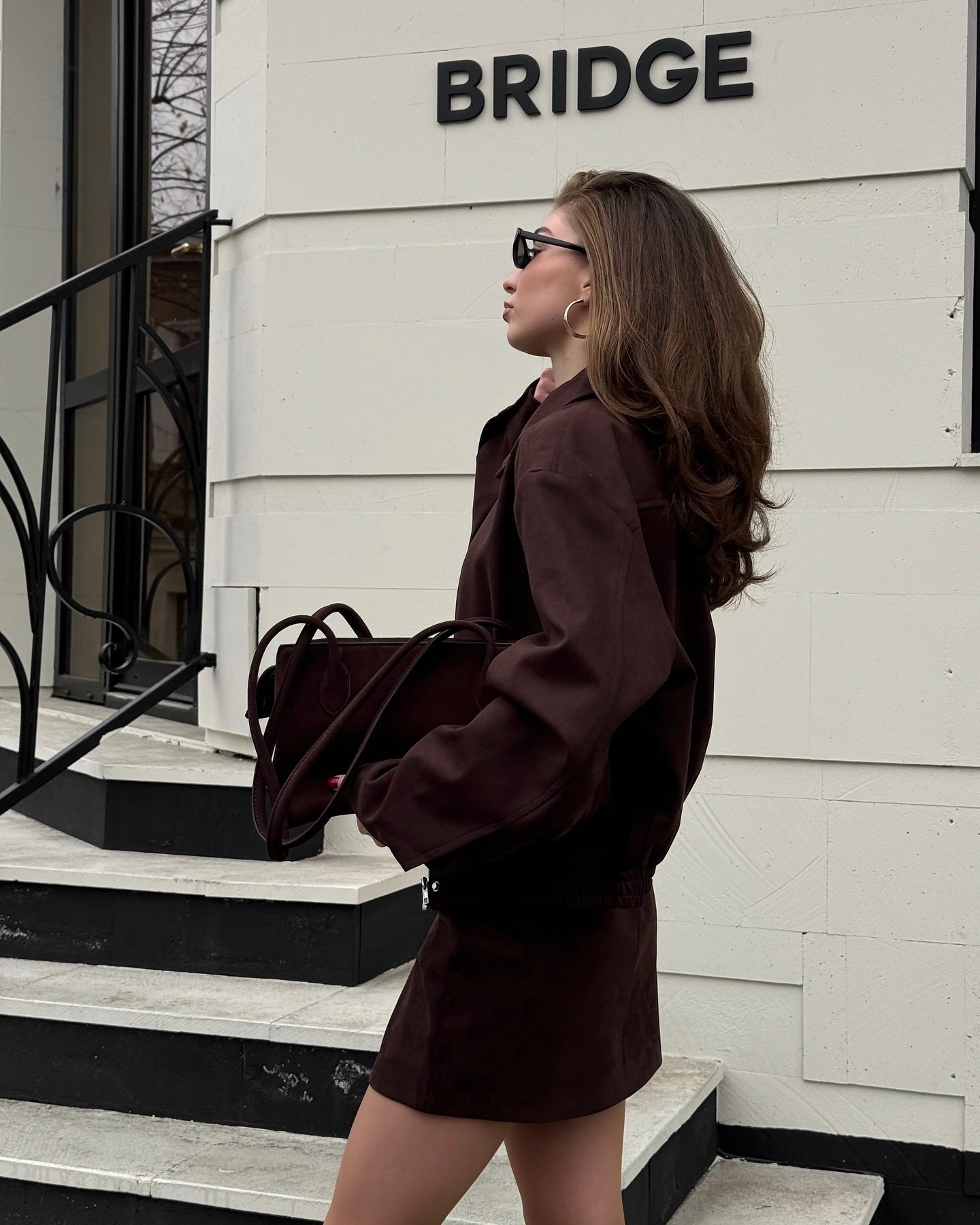 Autumn and winter suit women's lapel loose long-sleeved jacket