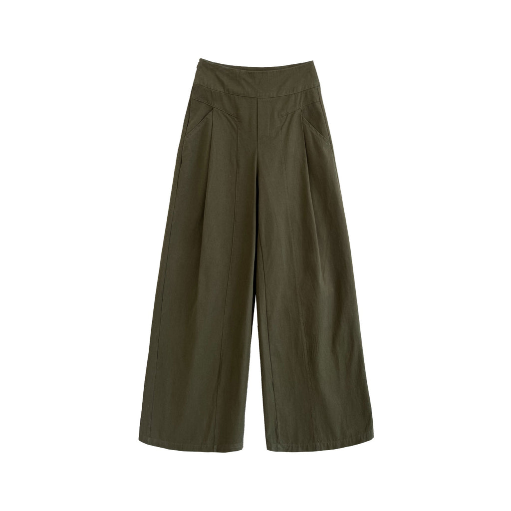 Simple casual straight trousers