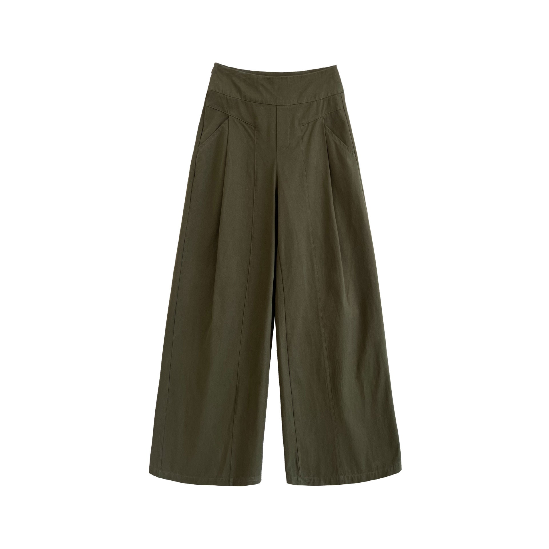 Simple casual straight trousers