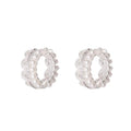 Lace lace pearl earrings niche design sense high temperament versatile fashion ear buckle earrings