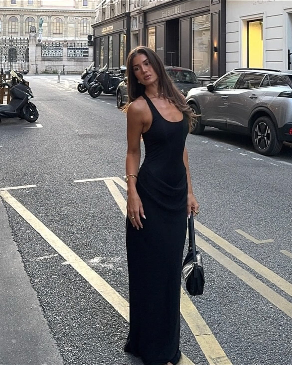 Sexy vest hip skirt pleated slim fit Spice Girls INS style dress