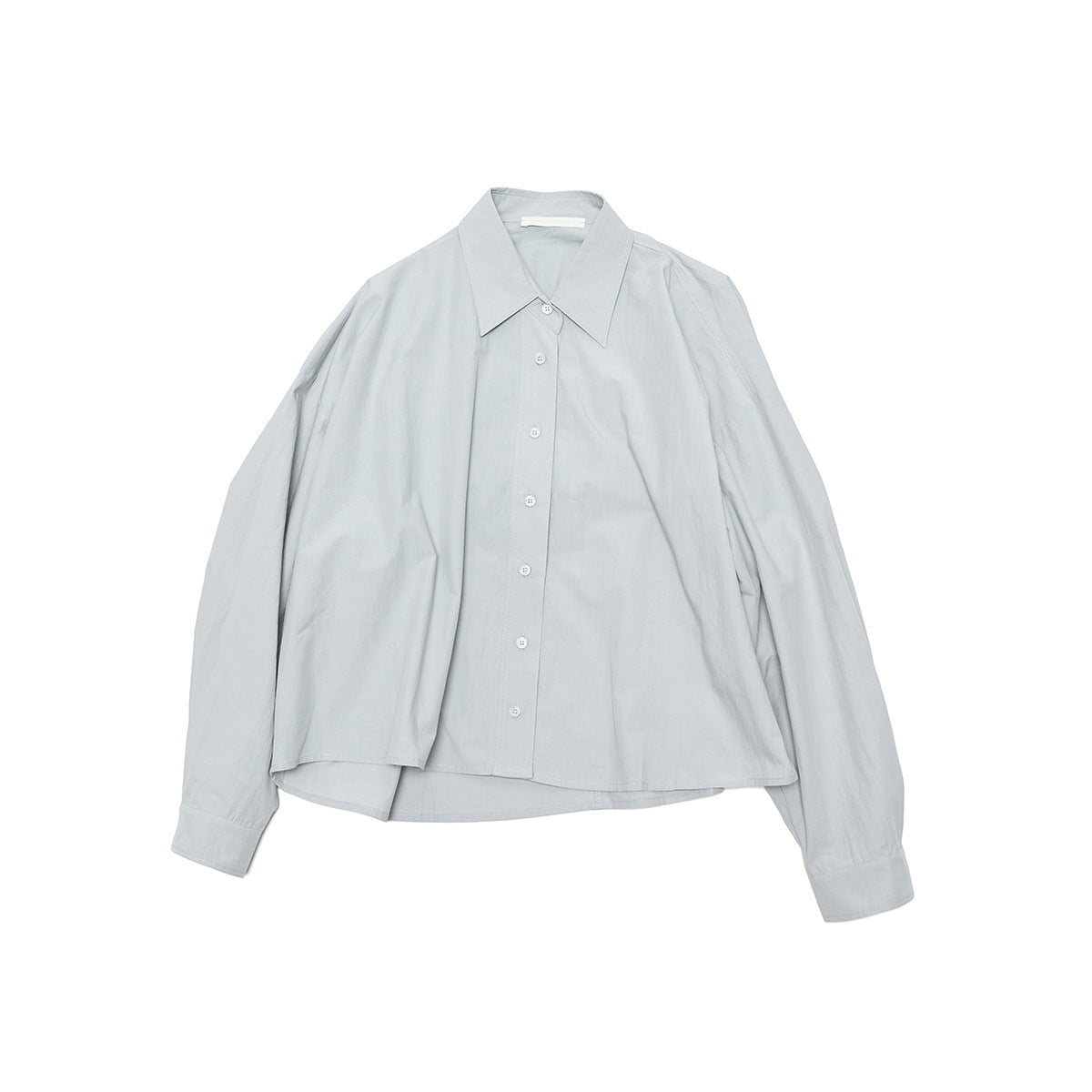Spring new casual lapel solid color pure version basic triangular splicing short shirt