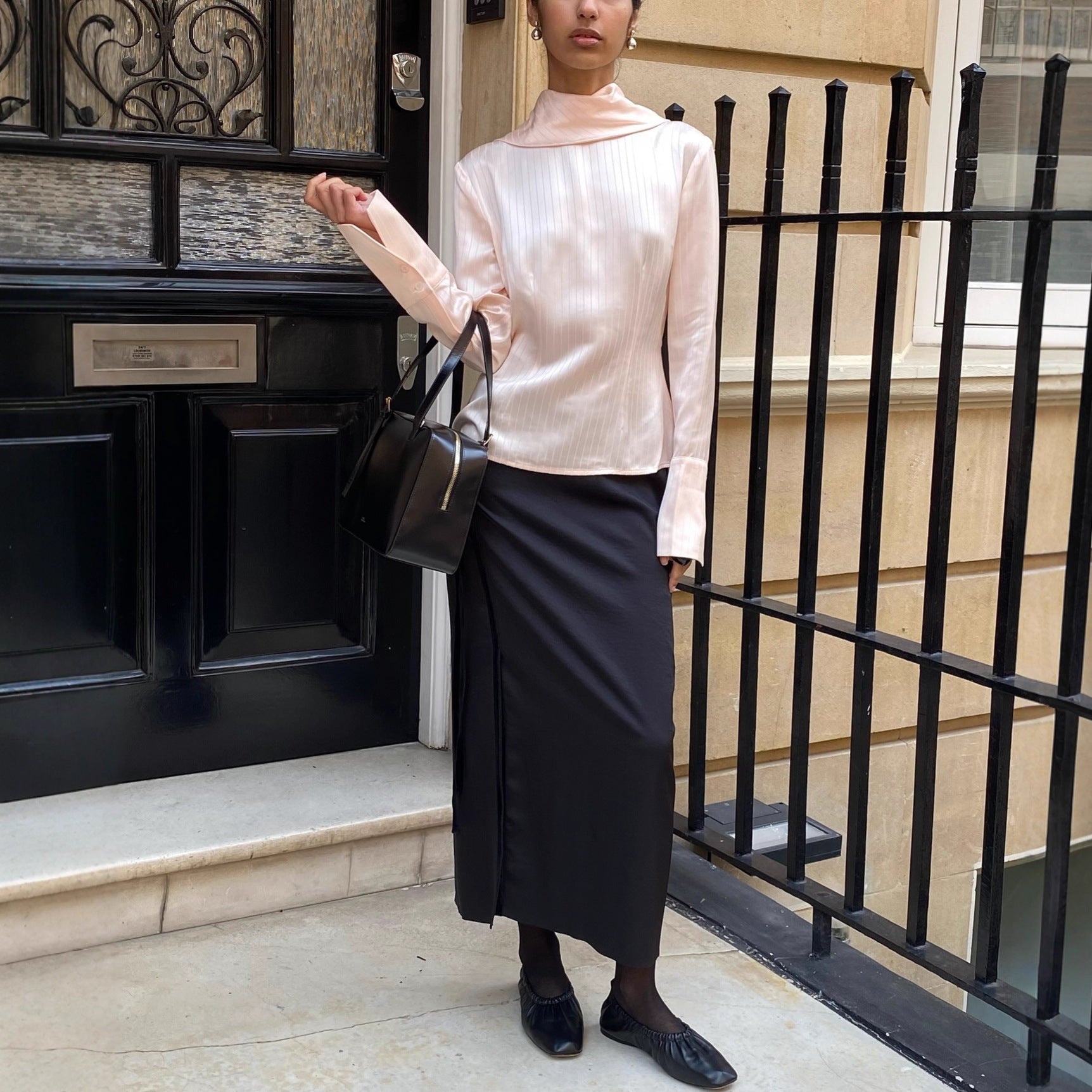 Fashion lapel streamer shirt top