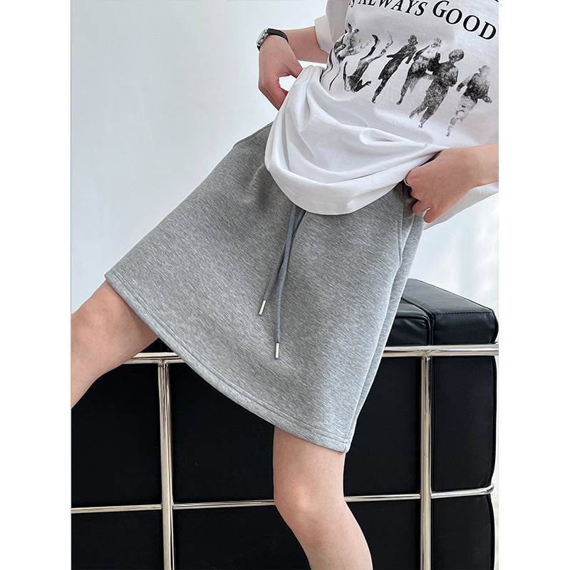 Spring and summer new elastic waist loose a-word skirt high waist skirt