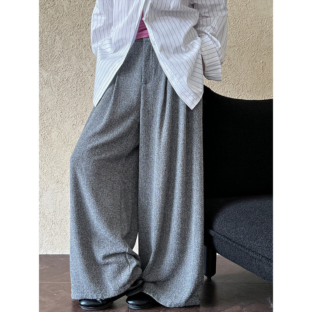 High waist, thin and loose, versatile wide-leg pants for women