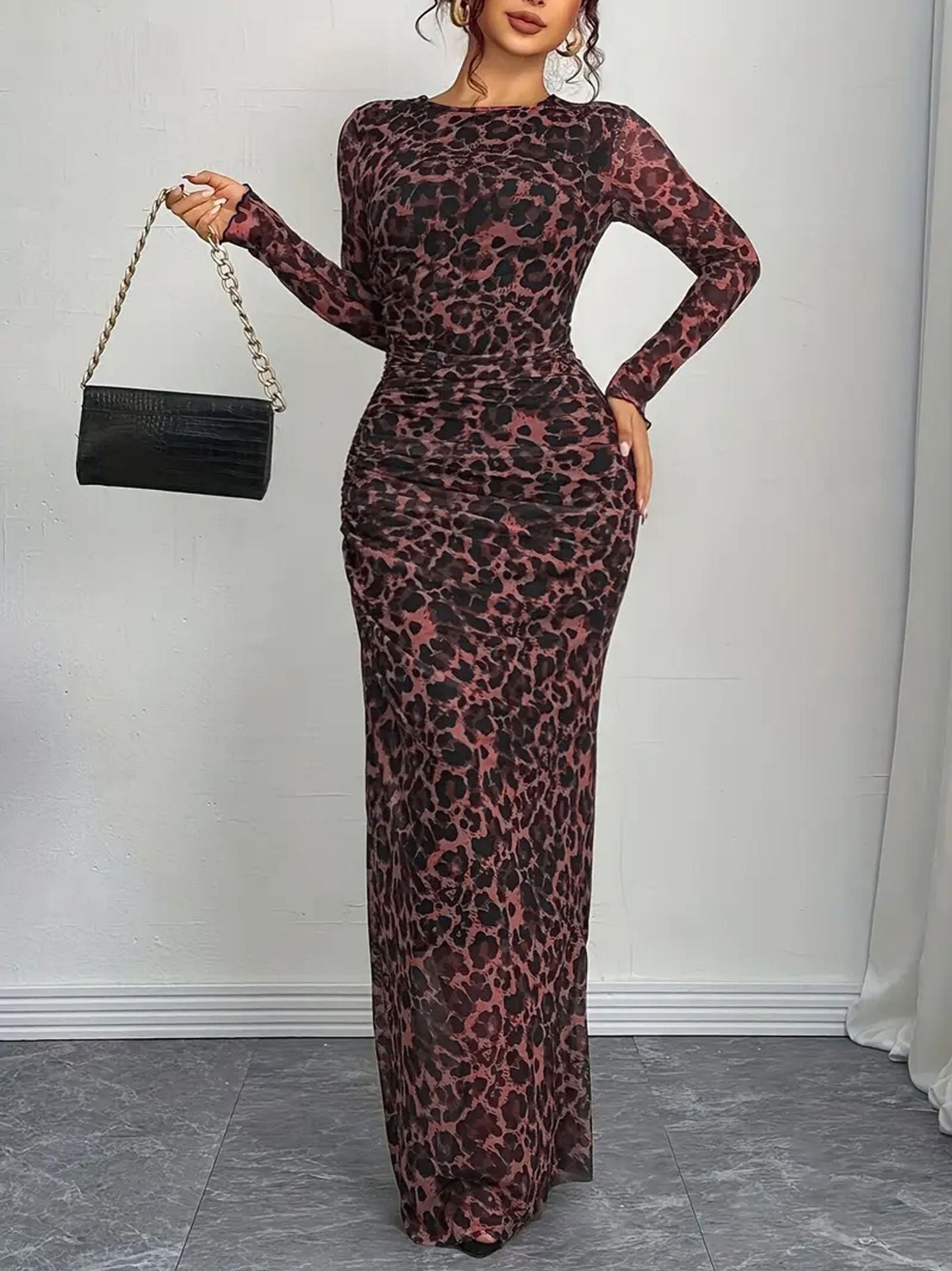Leopard Print Maxi Dress